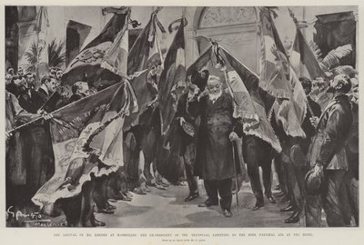 The Arrival of Mr Kruger at Marseilles, the Ex-President of the Transvaal listening to the Boer National Air at the Hotel by G.S. Amato